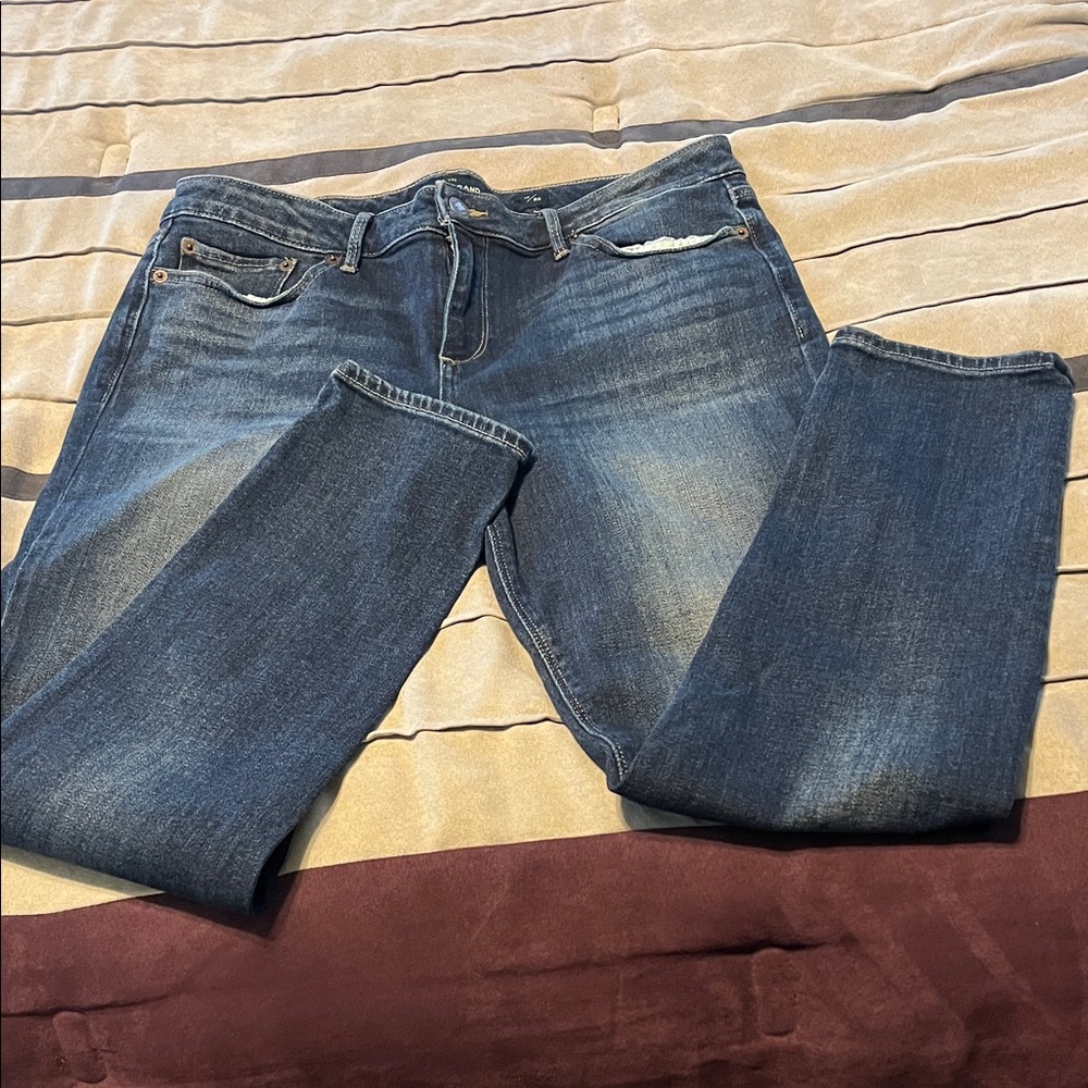 Lucky Brand Dark Blue Straight Leg Jeans, 14/32